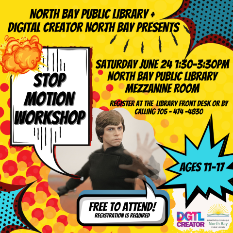 Digital Creator North Bay Stop Motion workshop