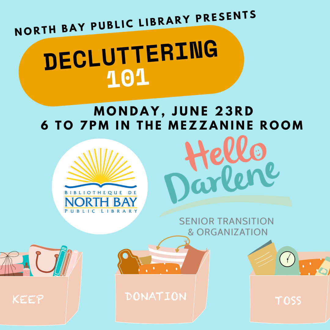 Decluttering 101 June 23rd 6PM in the Mezzanine Room